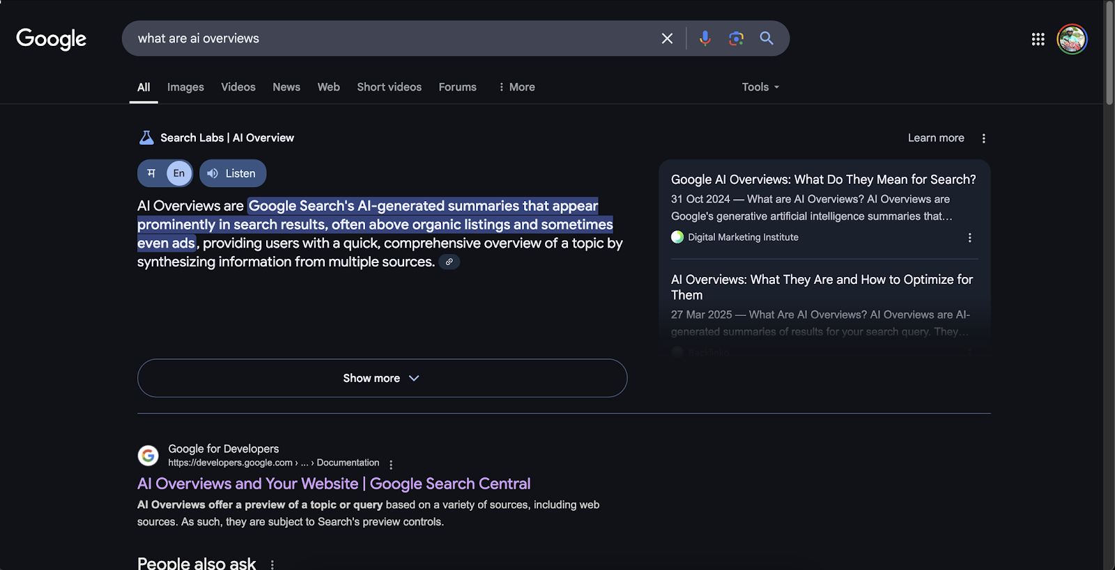 google ai overviews